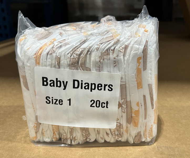 Infant and Toddler Food, Diapers and Care Items