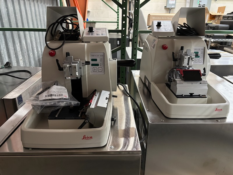 (2) Leica Microtomes