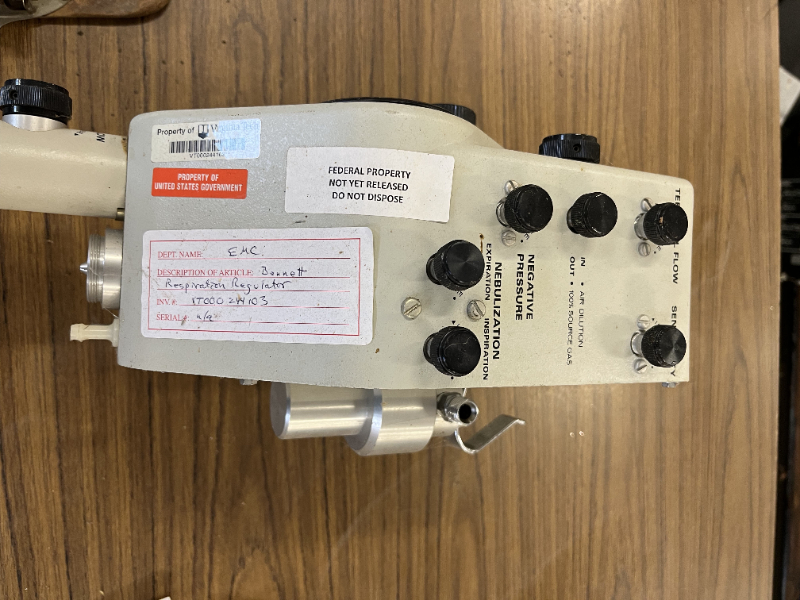 (1) Bennett Ventilator/Regulator