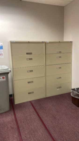 5 Drawer lateral file cabinets