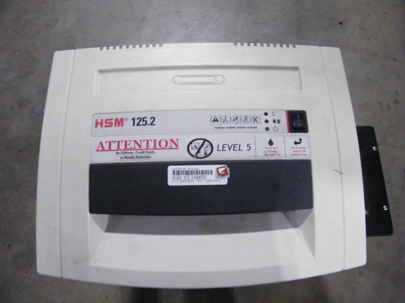 HSM Solutions 125.2 Level 5 HighSecurity Paper Shredder