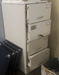 Mosler 4-drawer file cabinet safe