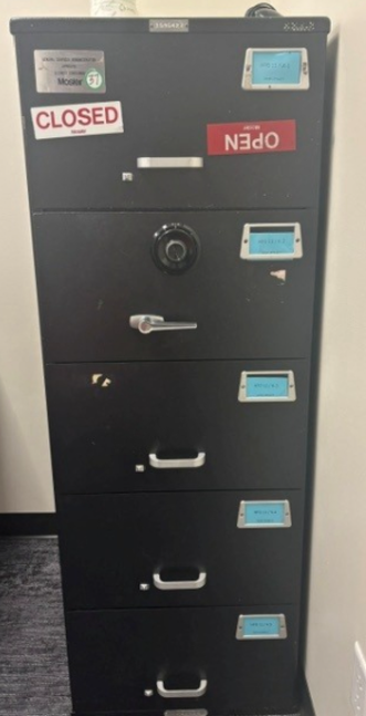 Mosler 5 Drawer Security Container