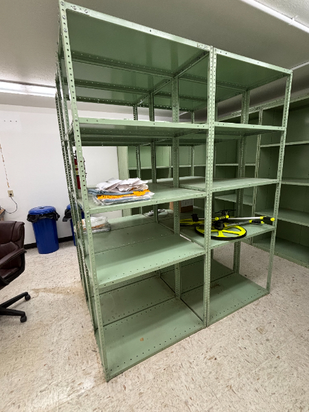 One Lot of Shelving Units (Est 18 ea)