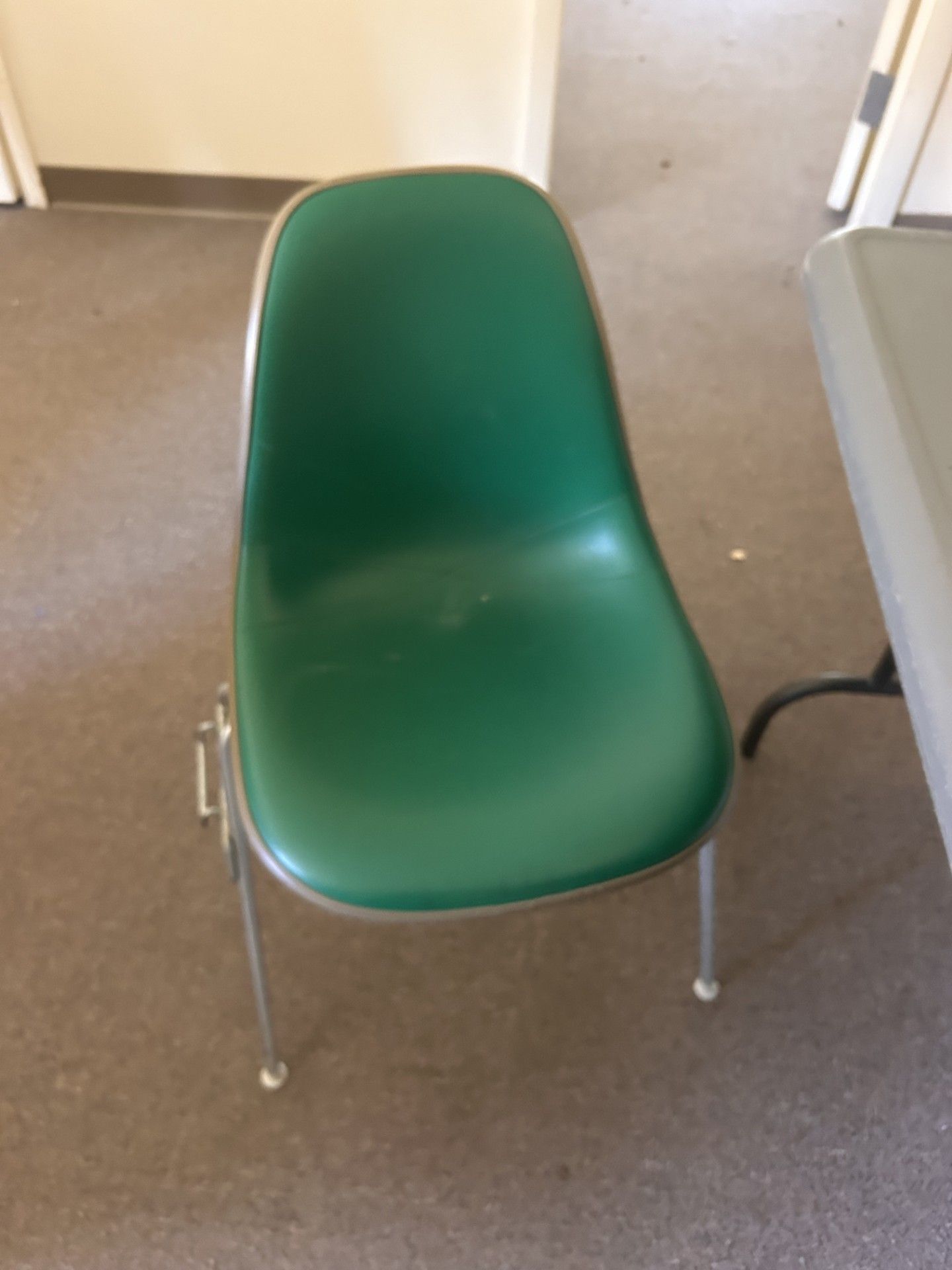 Various Brown Plastic Stackable Chairs
