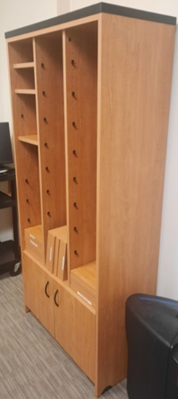 Wooden Cabinet with Glass Doors